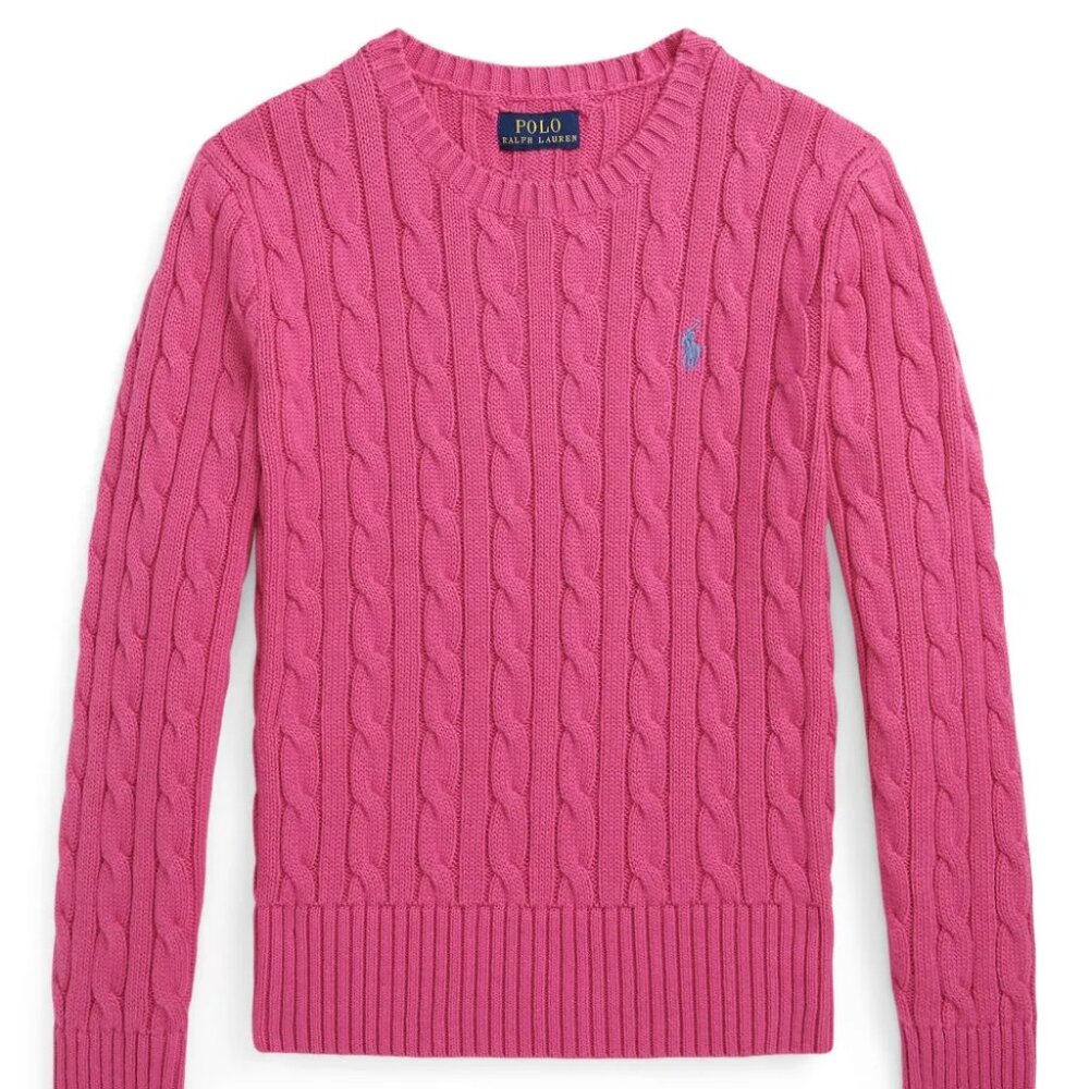 POLO RALPH LAUREN Cable-Knit Sweater Pink